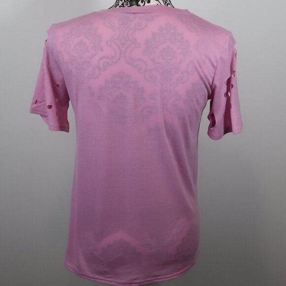 Bamboo Boy Pink Distressed T-Shirt Medium - Picture 5 of 11